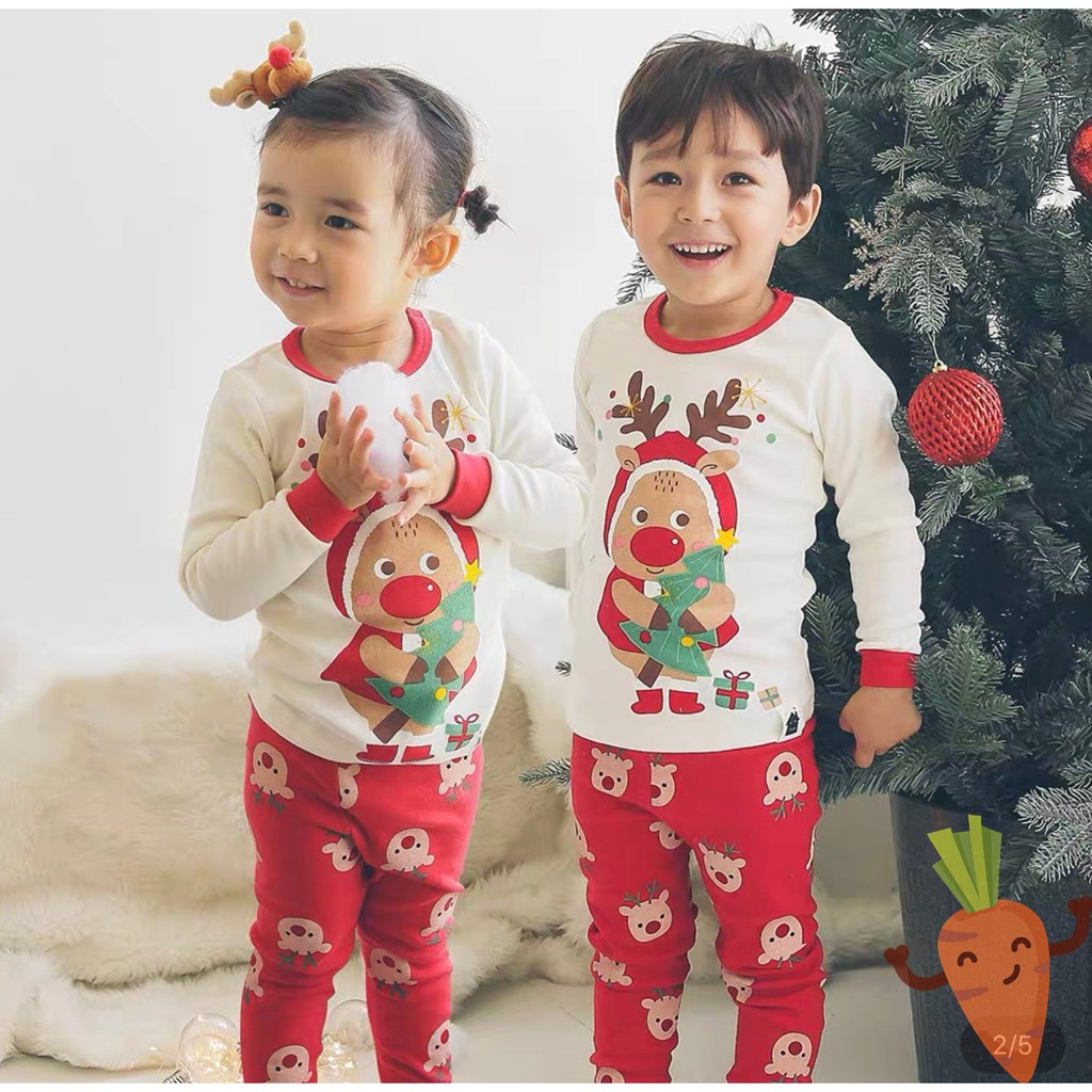 SALE!!! Bộ dài tay giáng sinh cotton 100% chính hãng Minky Mom túi zip cho bé MKM28