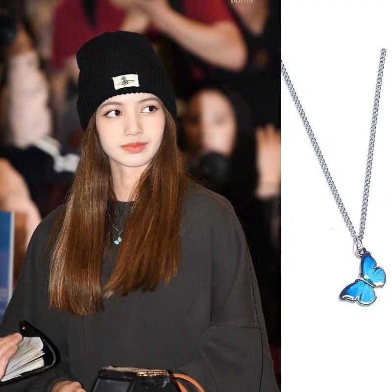 Dây chuyền hình con bướm xanh LISA BlackPink HOT TREND
