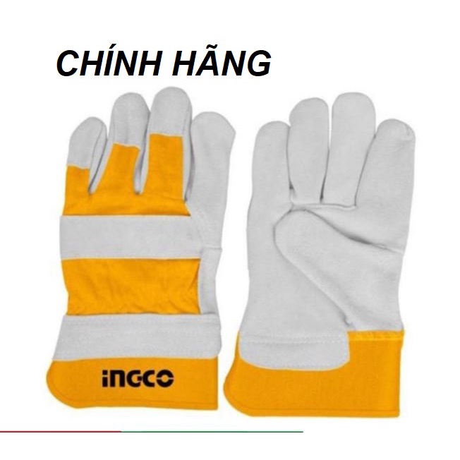 ĐỒ NGHỀ INGCO Găng tay vải da HGVC01 (Cam kết Chính Hãng 100%)