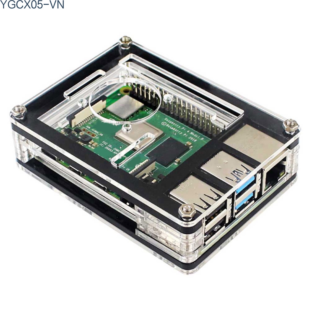 Vỏ Acrylic Trong Suốt 9 Lớp Cho Raspberry Pi 4 Model B | BigBuy360 - bigbuy360.vn