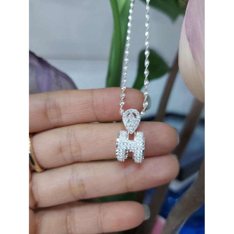 Set dây mặt chữ H bạc_ 925