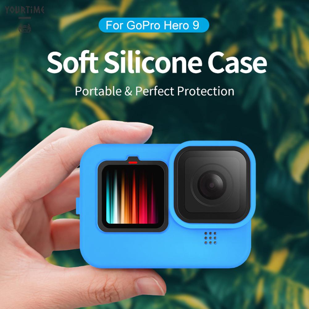 Vỏ bảo vệ bằng silicon màu đen kèm nắp ống kính cho GoPro Hero 9
 | BigBuy360 - bigbuy360.vn