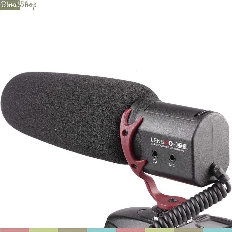 [Mã ELHACE giảm 4% đơn 300K] Lensgo LYM-DM30 - Microphone Shotgun Hướng Thu Super Cardioid Cho Máy Ảnh