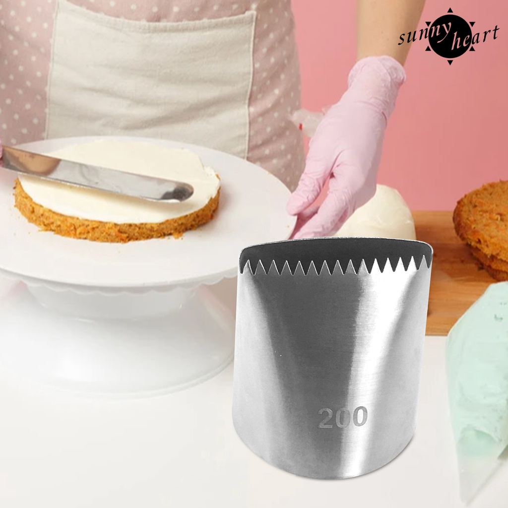 SH Extra Large Pastry Syringe Nozzle Food Grade Stainless Steel Cookie Coloring Cream Extruder Nozzle Cake