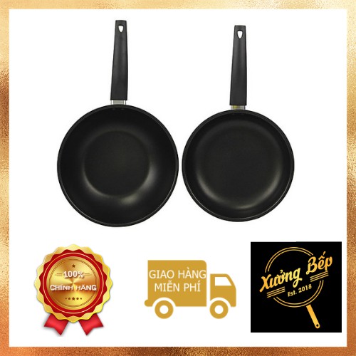 Bộ 2 chảo chống dính Lock&Lock Easy Frypan 👉 Chảo cạn 24cm + Chảo lòng sâu 26cm 👍