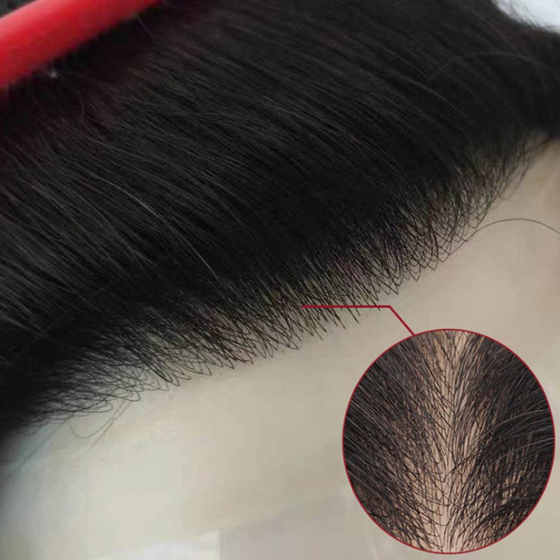 Tóc giả nối dài đường chân tóc trước trán chất lượng cao cho nam
