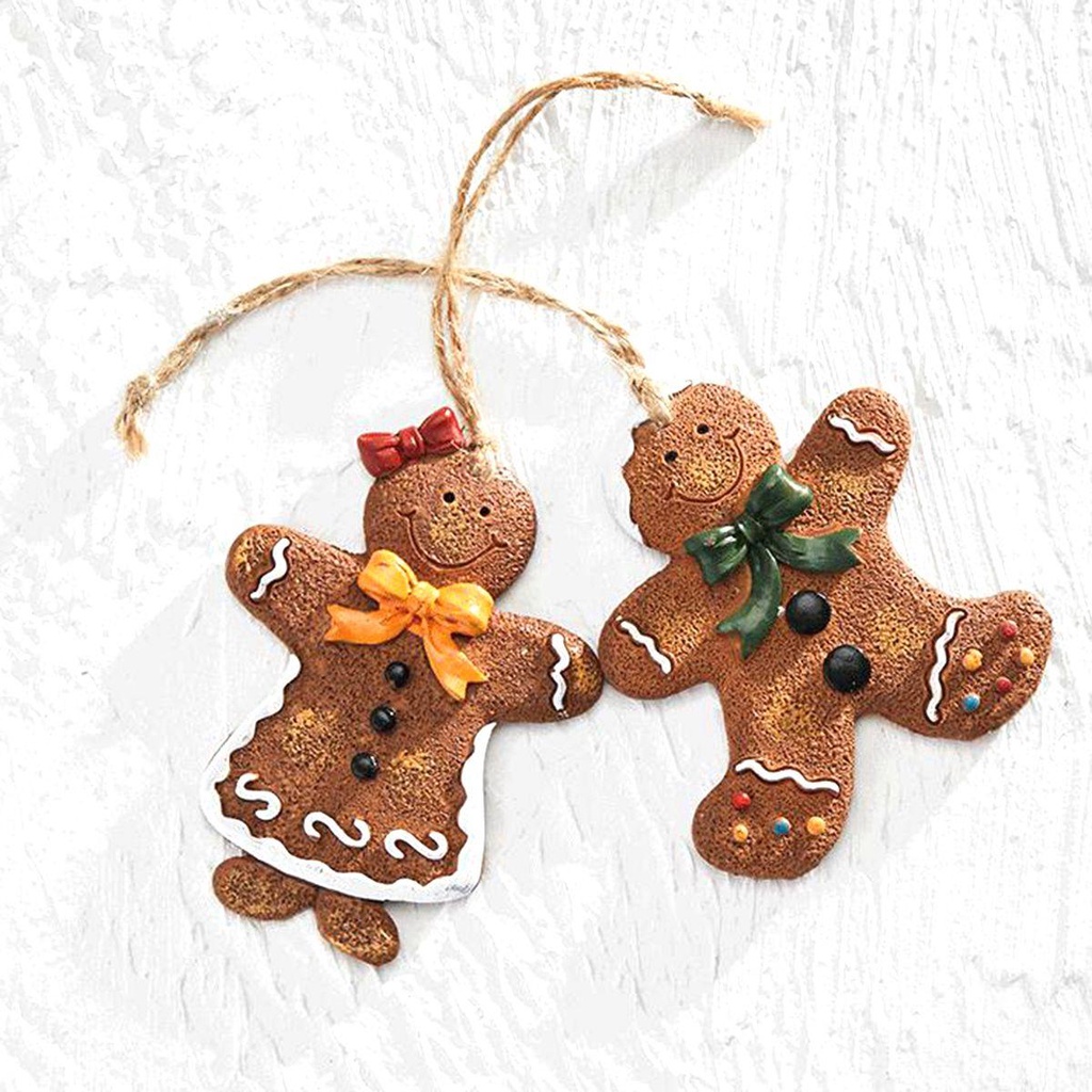 Phụ Kiện Treo Trang Trí Giáng Sinh Năm Mới Hình Bánh Gừng Xinh Xắn