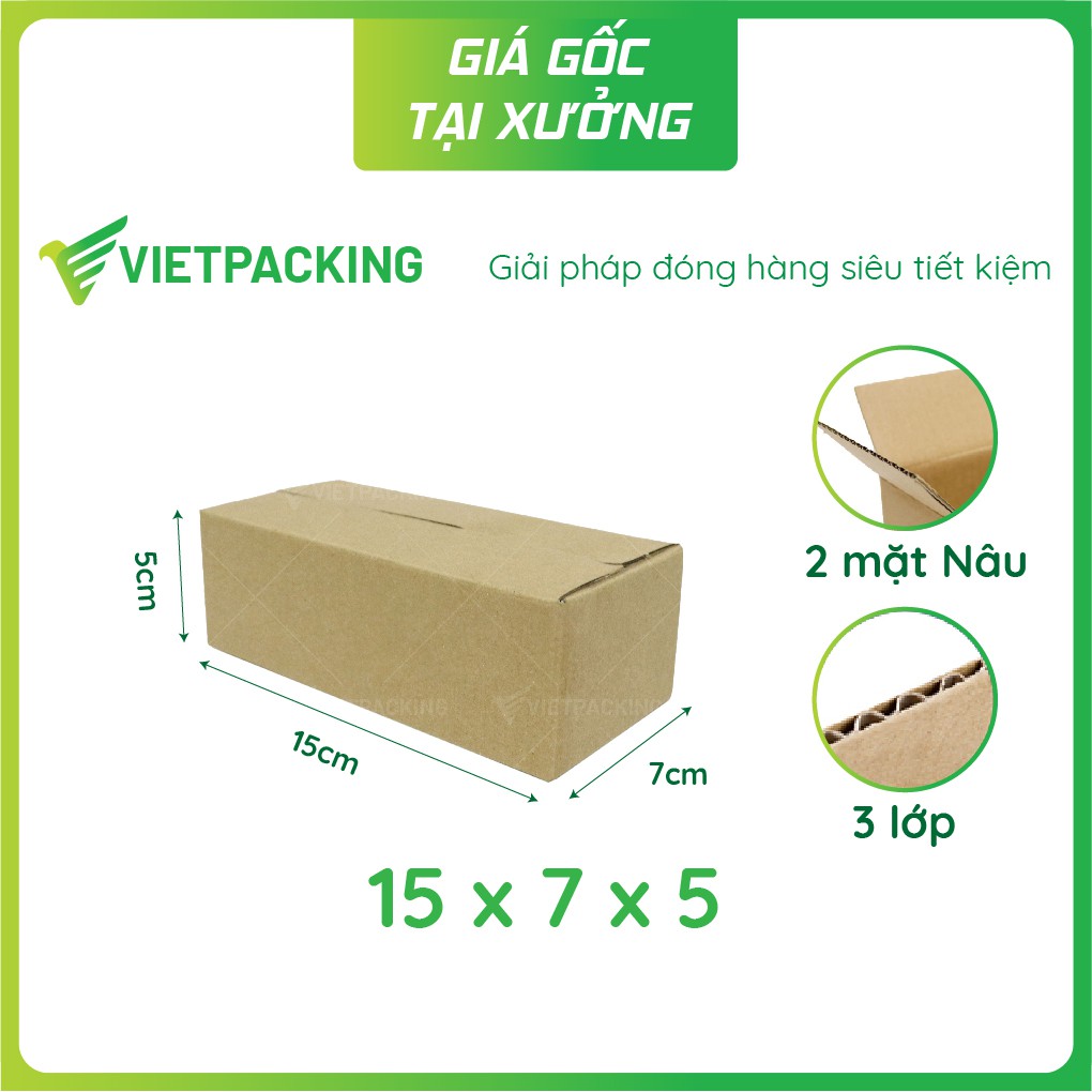 15x7x5 - 50 hộp carton đóng gói hàng hóa V059