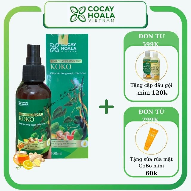 Xịt dưỡng tóc KoKo Cỏ Cây Hoa Lá ngăn ngừa rụng tóc, kích thích mọc tóc. Tinh chất dưỡng tóc 100ml