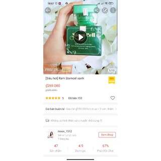 Kem xoá mụn thâm Stemcel xanh