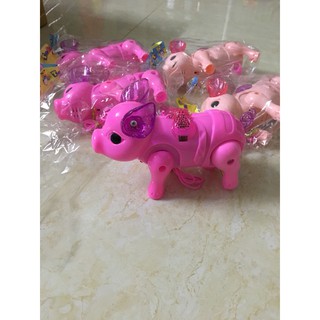 Đồ chơi lợn chạy pin kèm dây dắt