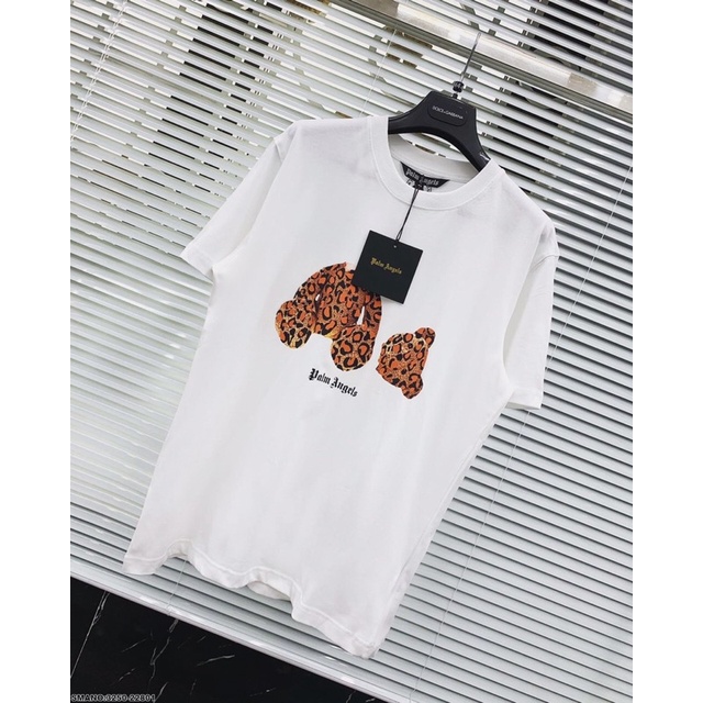 Áo Phông Nam Hình Gấu Palm Angels Siêu Đẹp - Áo Phông Nam Cổ Tròn Palm Angels Thời Trang Siêu Hot