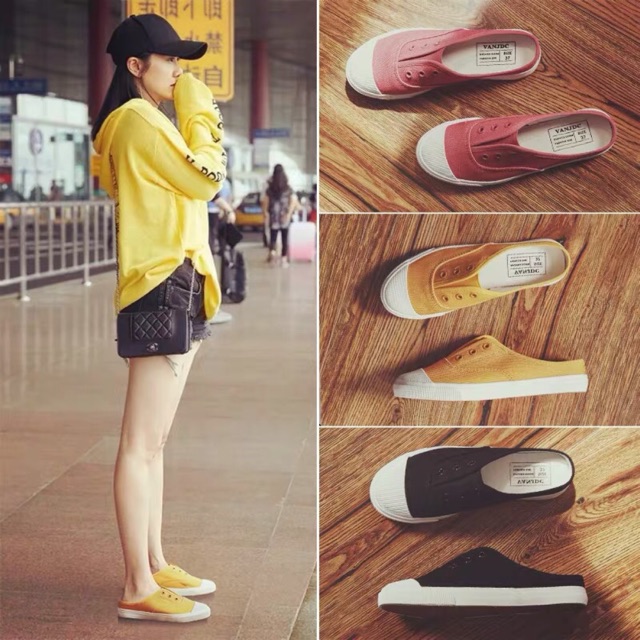giày thể thao hở gót không dây hot 2019 (size 35-39)