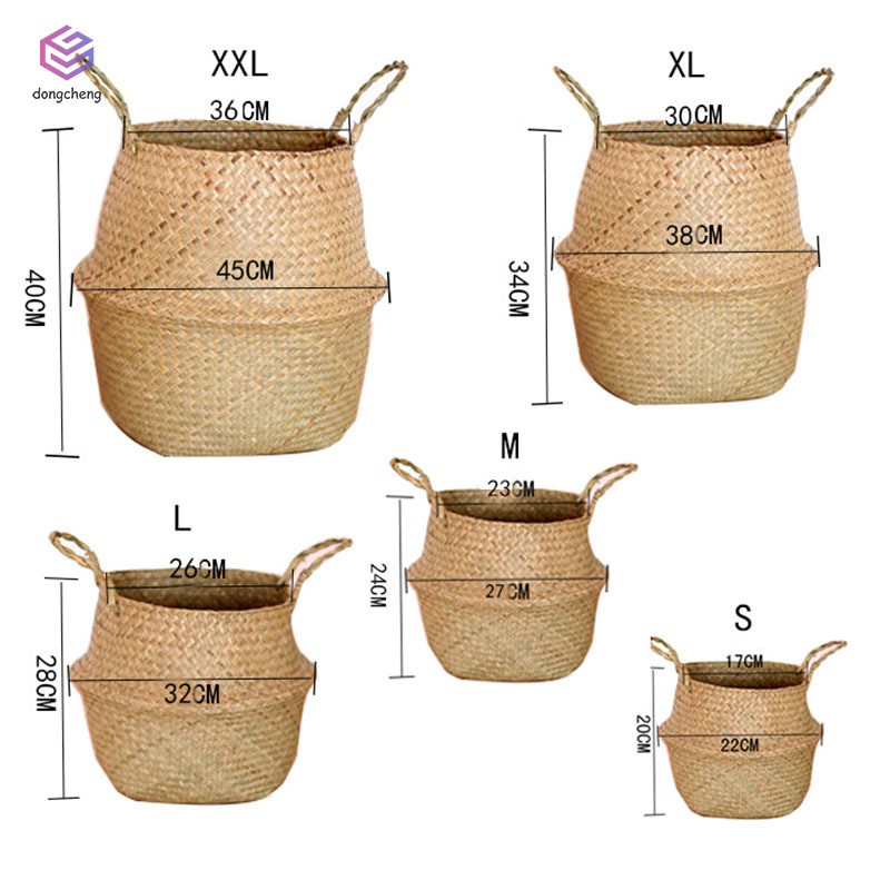 Giỏ đan sợi mây treo đựng hoa khô tiện dụng