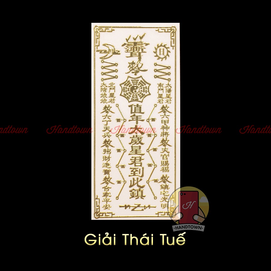 [COMBO] Bộ 2 Linh Phù Tài Lộc - May Mắn Bình An - Tình Duyên Thếp Vàng Dán Điện Thoại Xe Máy Kẹp Ví Handtown