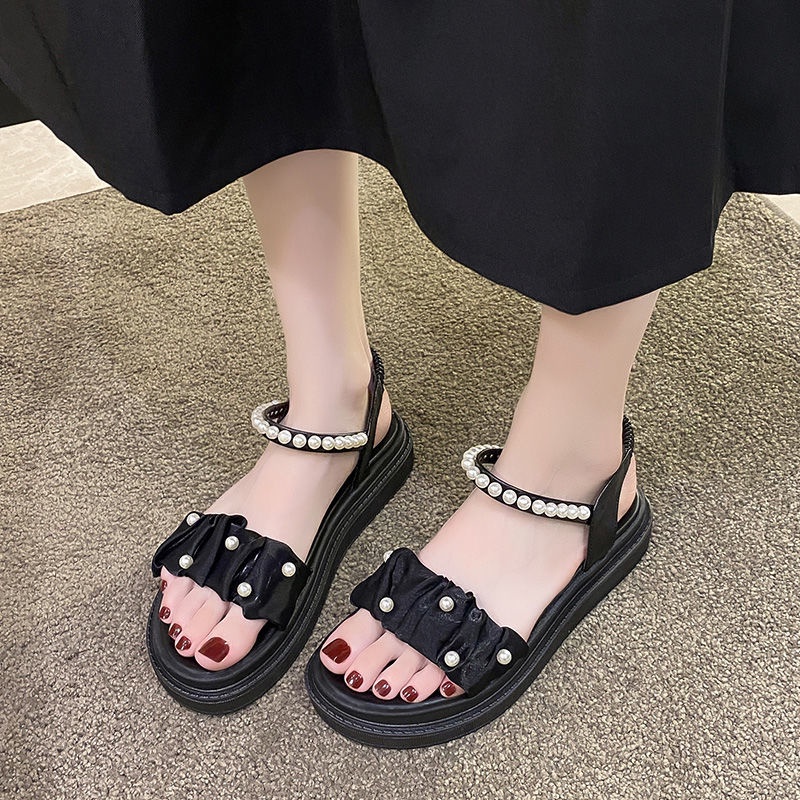 Giày Sandal Đế Dày Thời Trang Mùa Hè Thanh Lịch