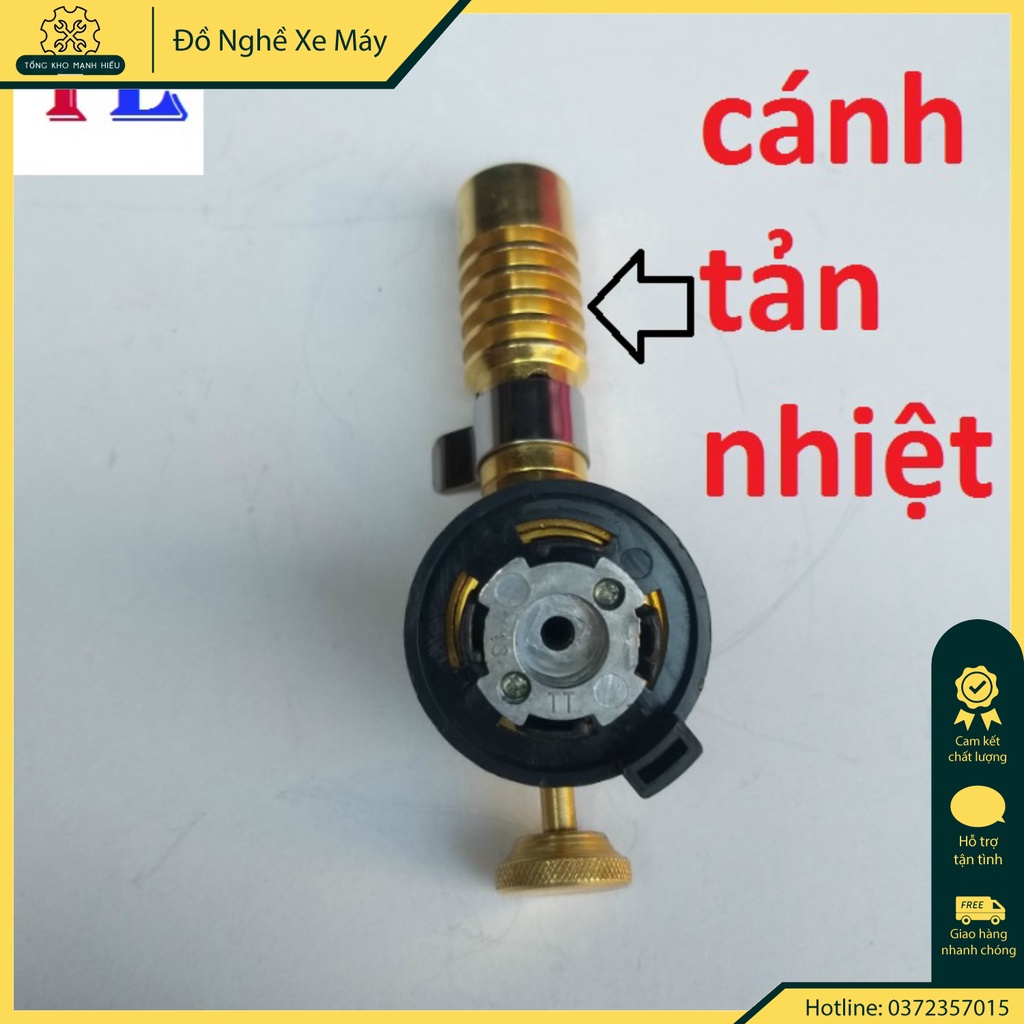 Đèn khò gas 1300 độ bằng đồng nguyên khối độ bền cao, đèn khò ga mini cao cấp - Hàng có sẵn