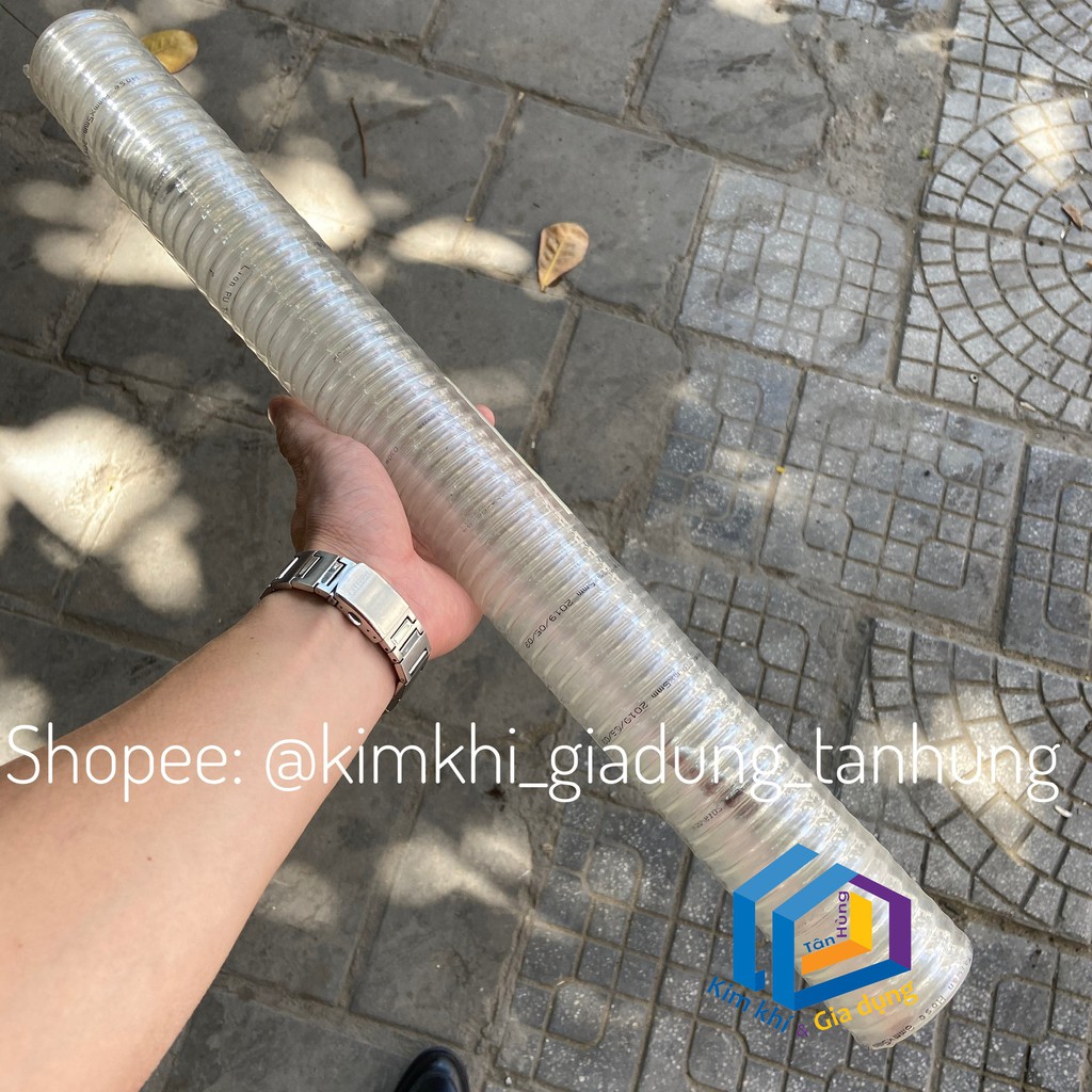 Dây hơi khí nén dạng xoắn màu trắng