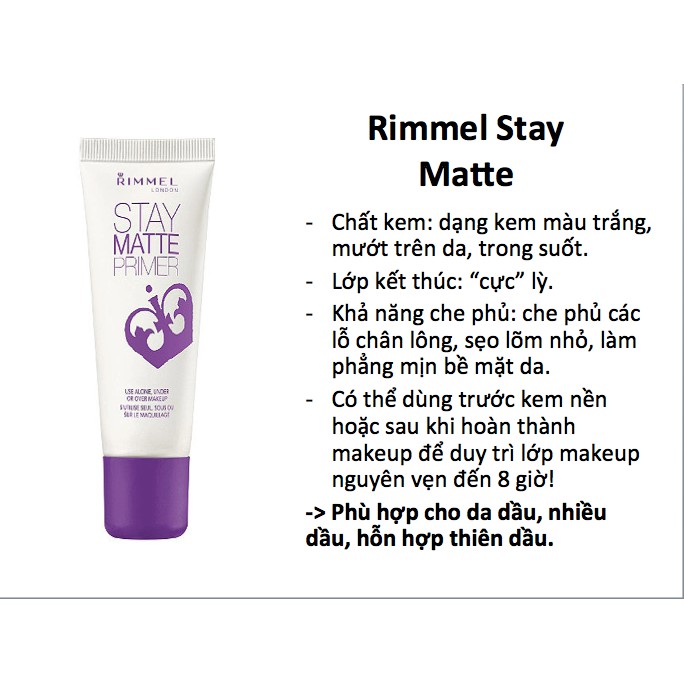 Kem lót Rimmel Stay Matte Primer | BigBuy360 - bigbuy360.vn