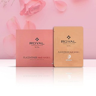 Mặt Nạ Nhau Thai Royal Placentiner Med Mask- L, Placenta Mask sheet Royal Placentiner Medi MASK-L( 25mLx5 Miếng)
