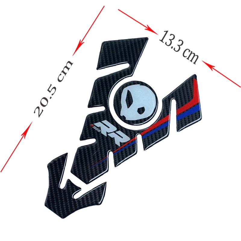 Hình dán bình xăng cho BMW S1000RR Miếng đệm bình xăng bằng sợi carbon 5D bảo vệ bình xăng xe máy