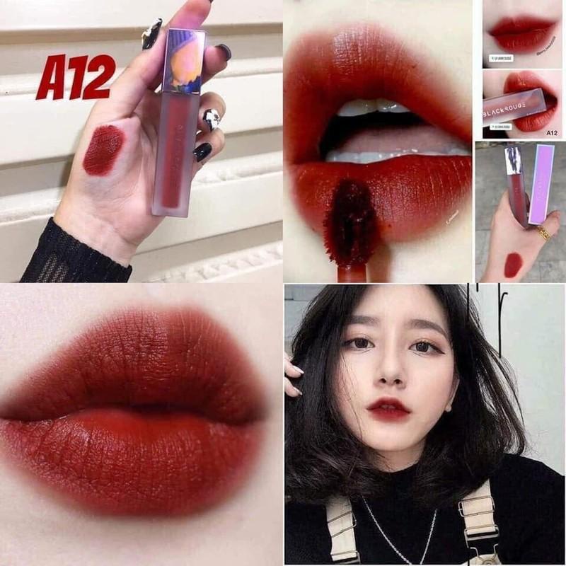 Đủ 17 màu]Son Kem Lì Black Rouge màu 12 nâu đỏ son blackrouge a12