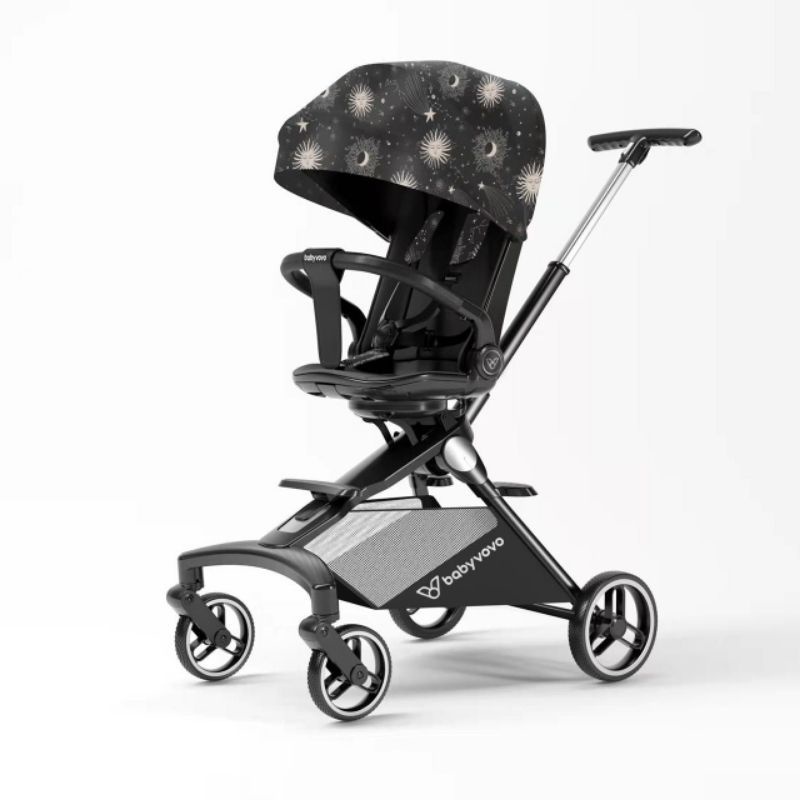Xe đẩy gấp gọn Playkids X6-3, Baby vovo v9 xoay 2 chiều tư thế ngả, nằm cho bé từ sơ sinh - 6 tuổi