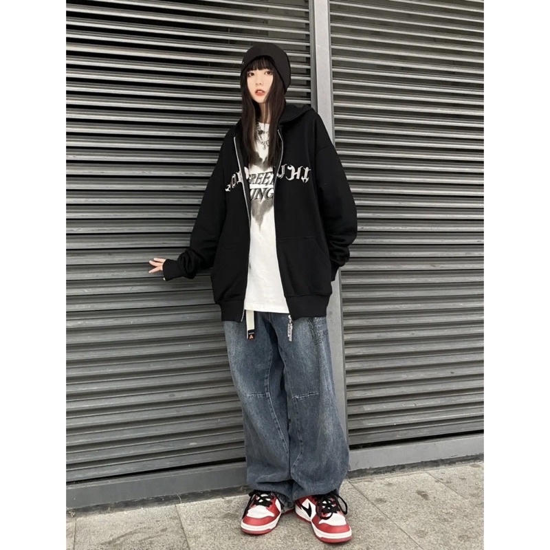 [ RẺ VÔ ĐỊCH]Áo khoác chữ vòng  chất nỉ bông dầy hàng from oversize to 70kg trở xuống , chữ in, tay to KÈM ẢNH THẬT | BigBuy360 - bigbuy360.vn