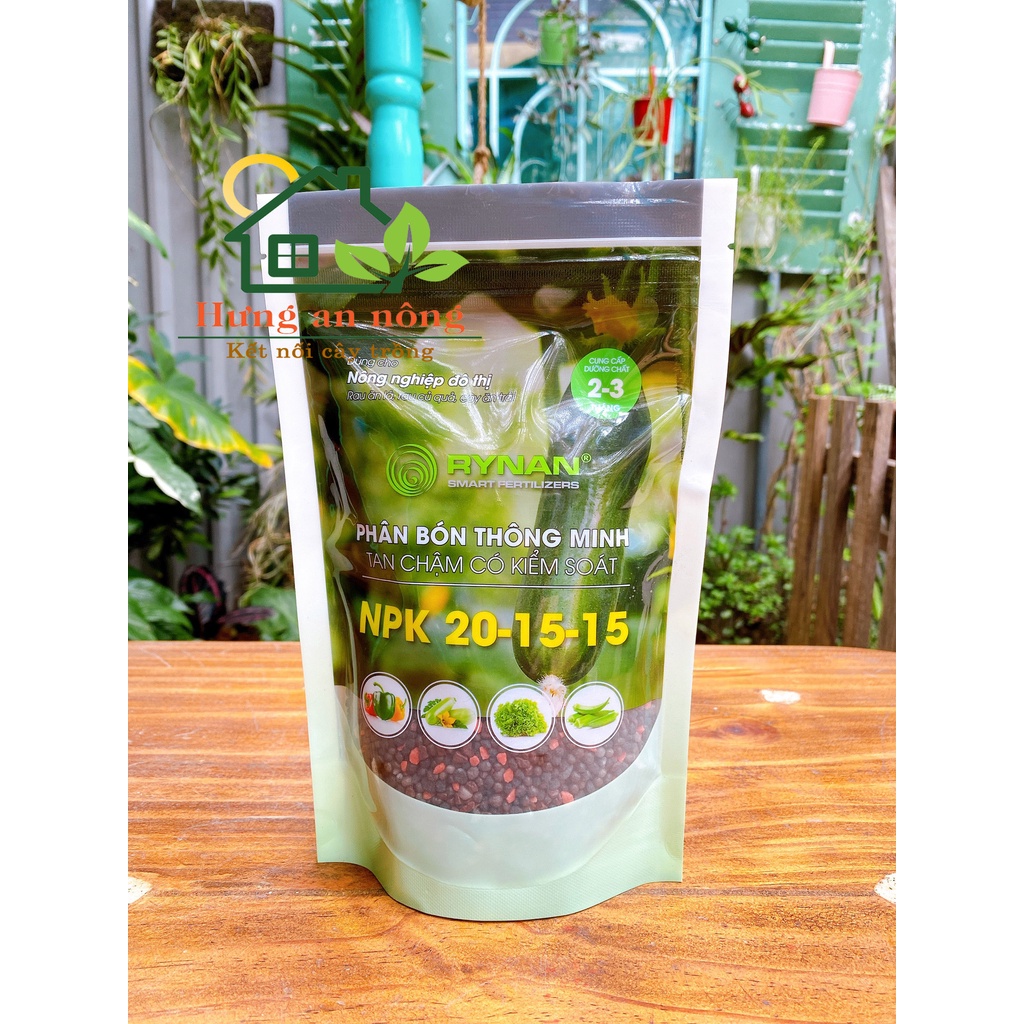 Phân tan chậm thông minh Rynan công nghệ Canada dùng cho rau ăn lá, rau củ quả, cây ăn trái - Tan chậm 2-3 tháng