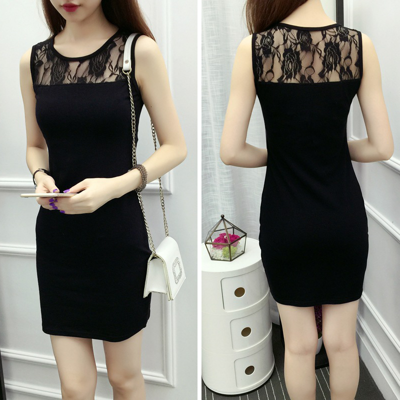 Đầm Sát Nách Phối Ren Hoa Phong Cách Hàn Quốc (Size S-5Xl)