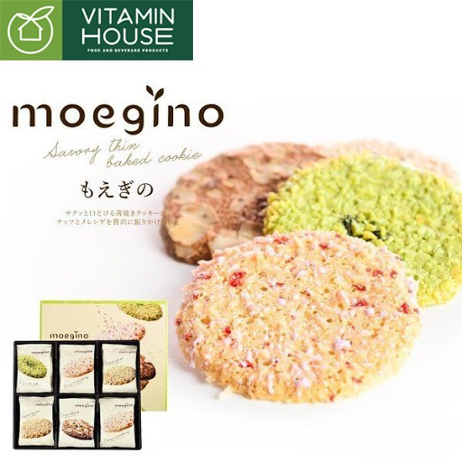 Bánh quy nướng mỏng Moegino Nhật Bản 20 - 60 chiếc [Vitamin House]