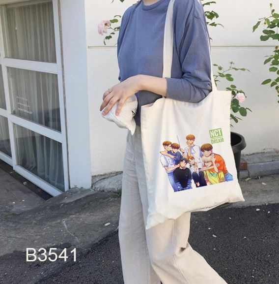 NCT DREAM KPOP NCT Shoulder Bag Korean Cute Canvas Bag Students Carry Book Totes Handbag