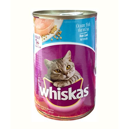 COMBO 3 LON Thức ăn mèo Whiskas vị cá biển lon 400g