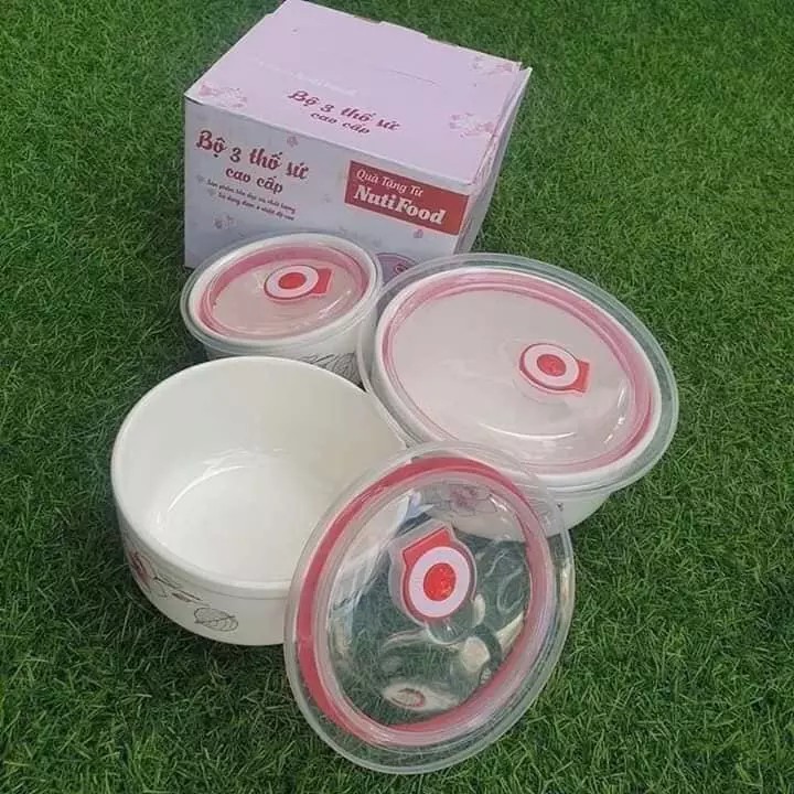 Bộ 3 thố sứ quà tặng Nutifood