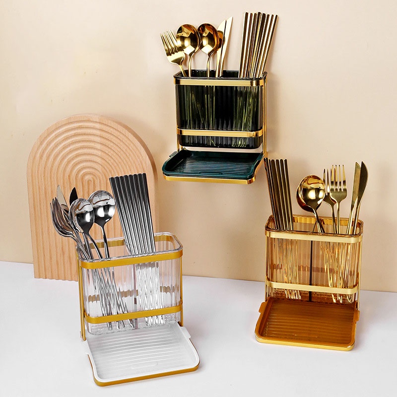 Giá Đỡ Đôi Đũa / Dao / Muỗng / Nĩa Không Đục Lỗ Dành Cho Nhà Bếp