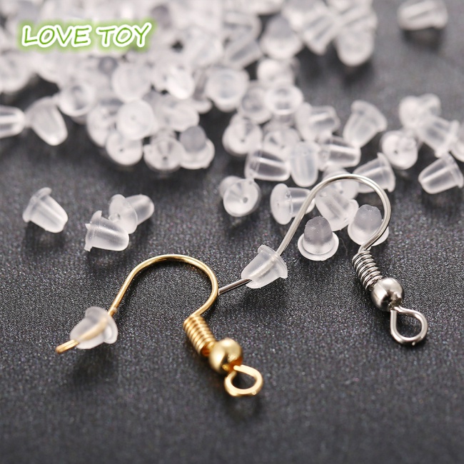 Set 200 Móc Làm Bông Tai Handmade Diy Trong Suốt