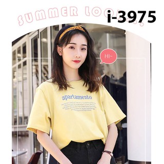 Áo thun form rộng tay lỡ in APARTAMENTO (Mẫu 1) - I3975