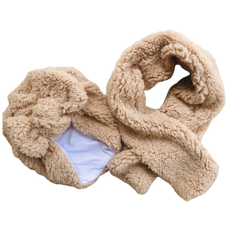Set 2 Mũ beanie Trùm Đầu Kèm Khăn Choàng Cổ Giữ Ấm Cho Bé