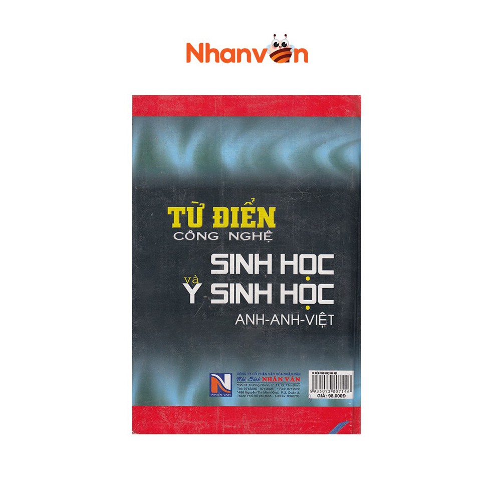 Sách Từ Điển Công Nghệ Sinh Học Và Y Sinh Học Độc quyền Nhân Văn