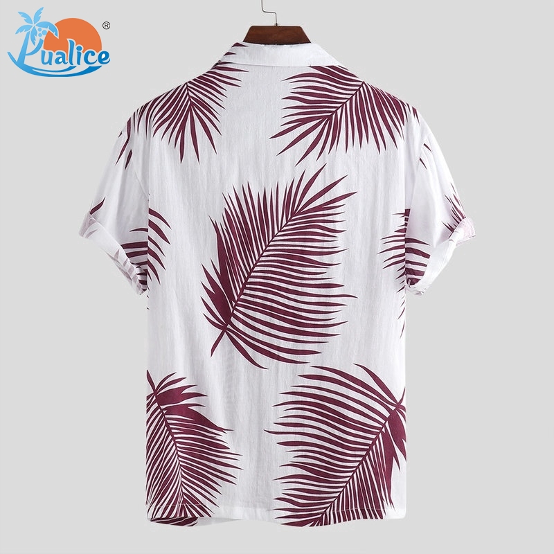 The Hawaiian Lines In The Frozen Day Shirts and Short Sleeves of Sleeves with The Male Shirts Short-handed Men's Sleeves.