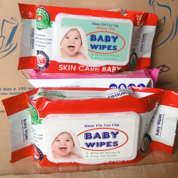 khăn giấy ướt baby wipes 80 gram có mùi và không mùi ( 1 gói )