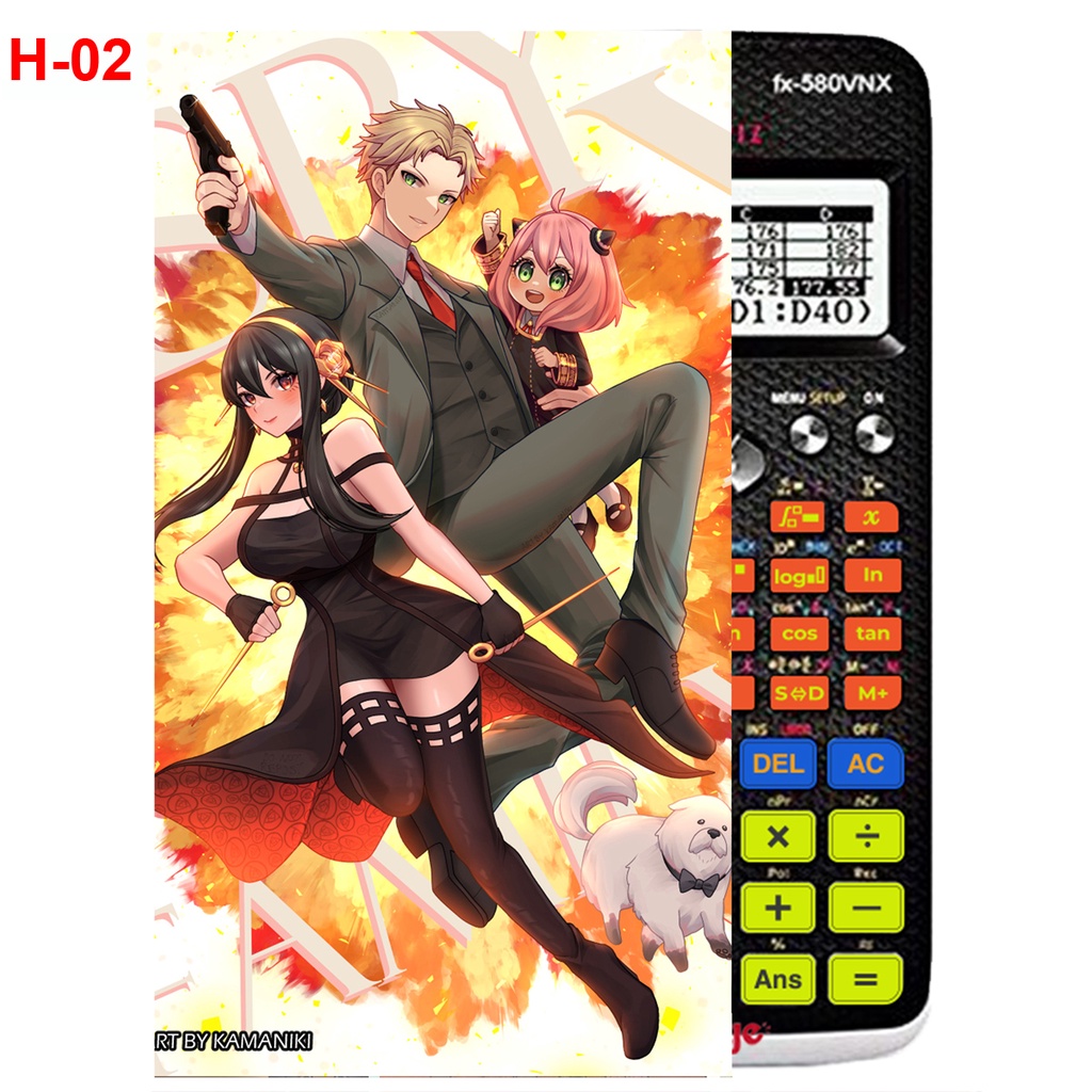 Decal Máy tính CASIO fx570 , fx580 anime Spy X Family