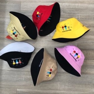 Nón Bucket 2 mặt Que Kem Cute,Mũ Vành,Mũ tai bèo Dành cho Nam Nữ