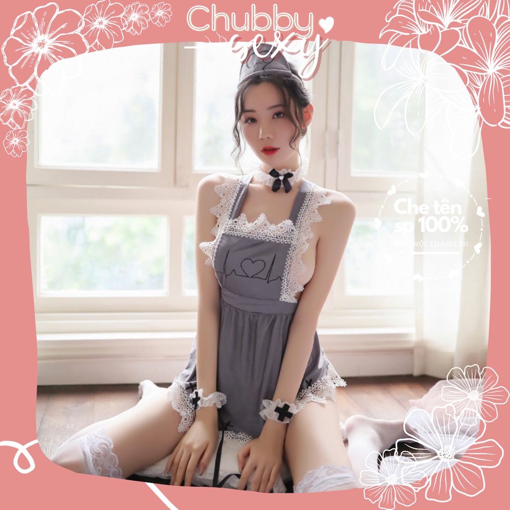 Cosplay Nữ Y Tá Tình Yêu - Set Đồ Nữ Y Tá Quyến Rũ Sexy Kích Thích Gợi Cảm Chất Liệu Cao Cấp  - CPL44 - Chubby.Sexy