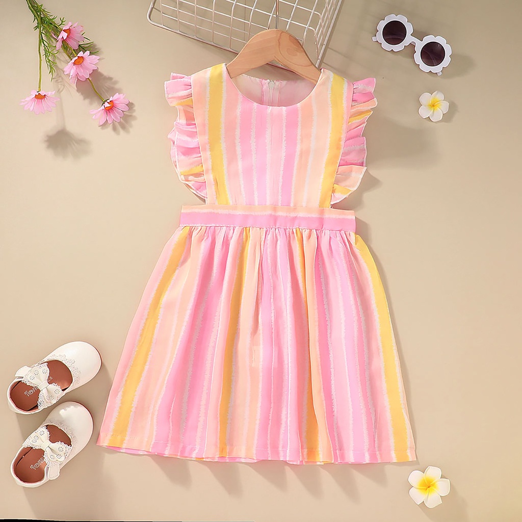 Đầm Cotton Chữ A Sát Nách Cổ Tròn Dài Đến Đầu Gối Phối Khóa Kéo Thời Trang Mùa Hè Cho Nữ