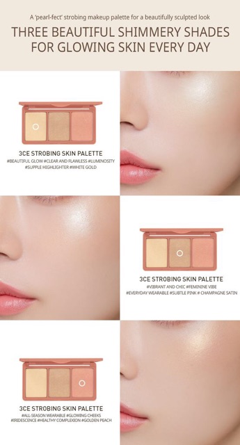 PHẤN BẮT SÁNG 3CE STROBING SKIN PALETTE