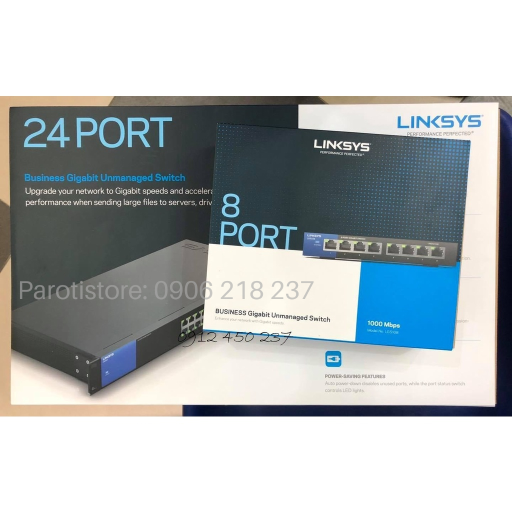 Thiết bị chia mạng Switch Linksys 8 Port LGS308 Gigabit Switch. Hàng chính hãng