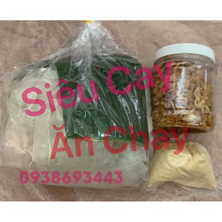 Bánh tráng rìa phơi sương 500g + 100g muối tỏi bột Siêu CAY + 100g hành phi ngon
