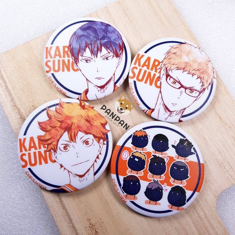 Set Huy Hiệu Haikyu!!'s Hinagarasu Mẫu (6cm)