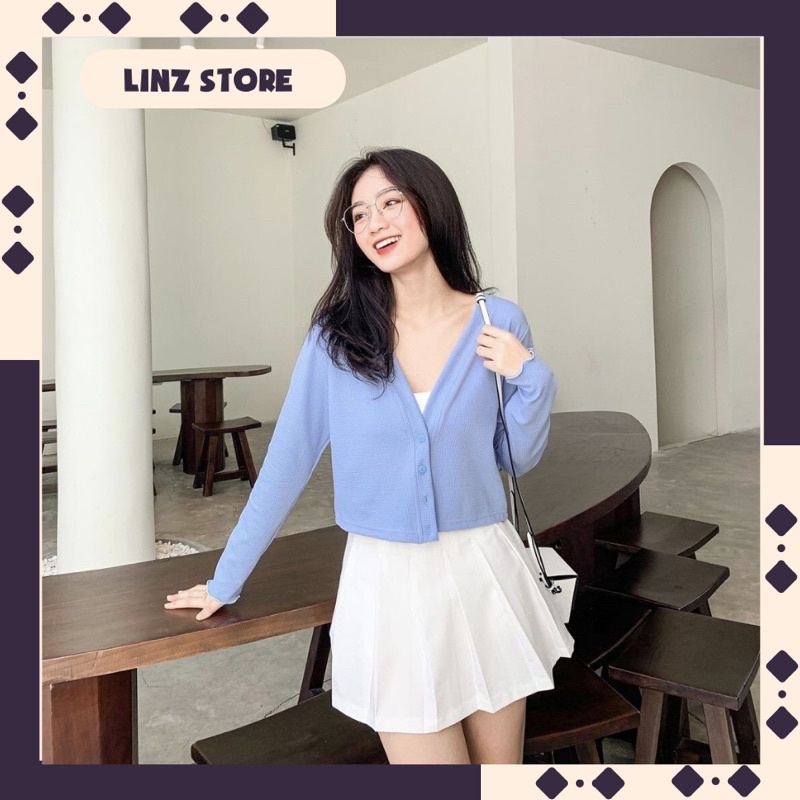 Áo khoác cardigan thu đông dài tay kiểu dáng dễ thương Linzstore AK003